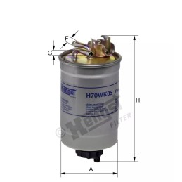 H70WK05 Hengst kuro filtras
