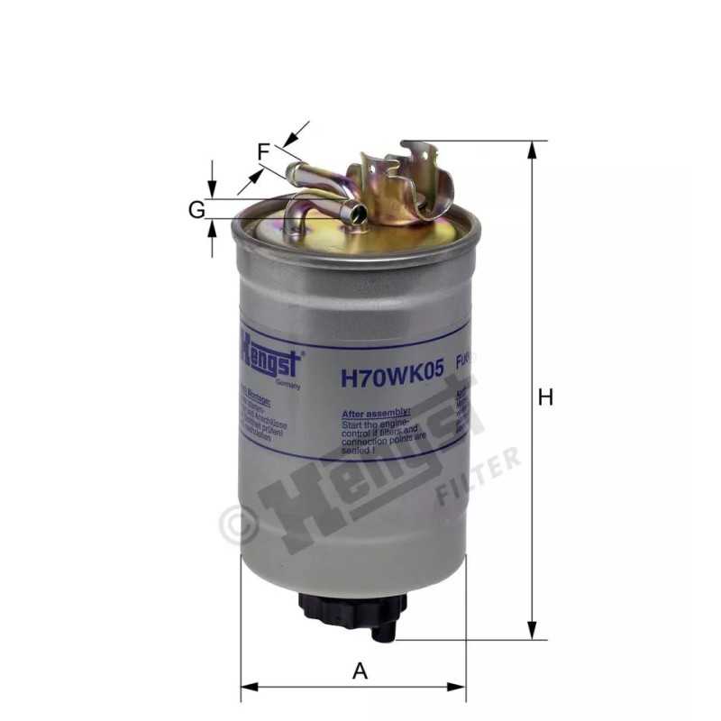 H70WK05 Hengst kuro filtras