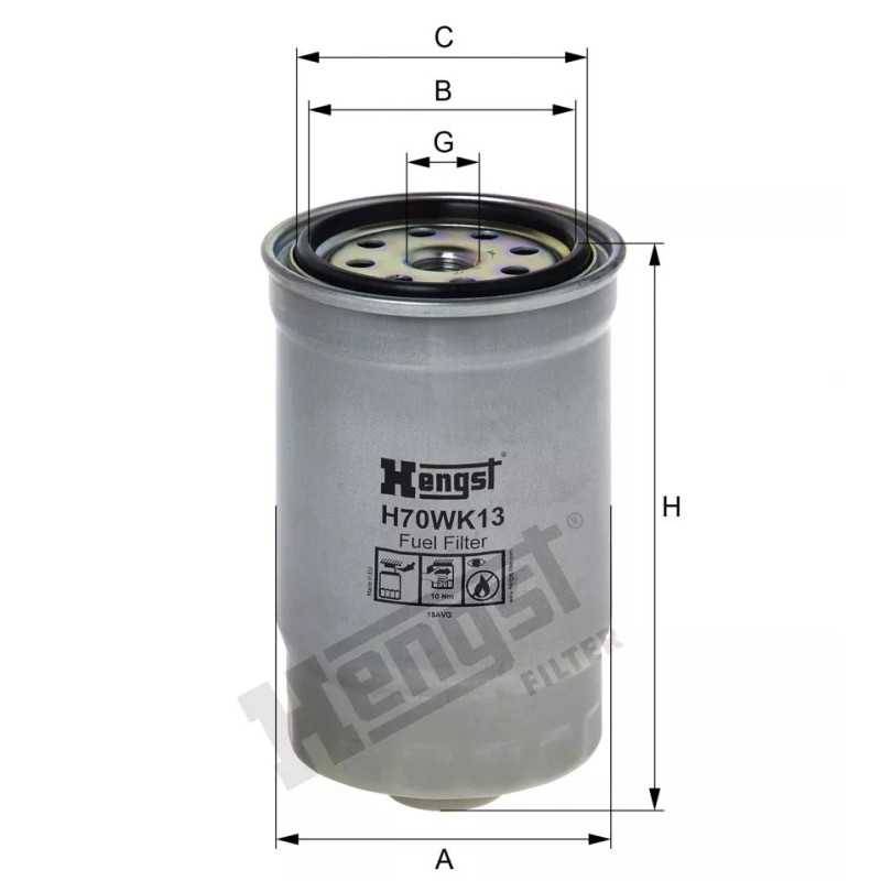H70WK13 Hengst kuro filtras