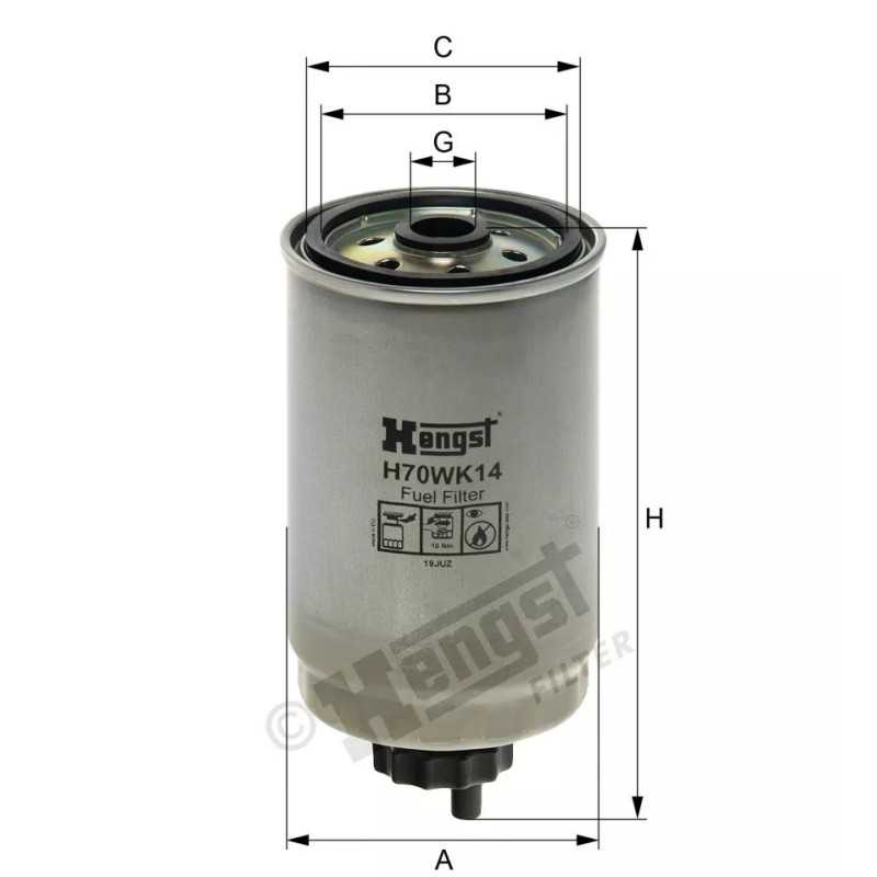 H70WK14 Hengst kuro filtras