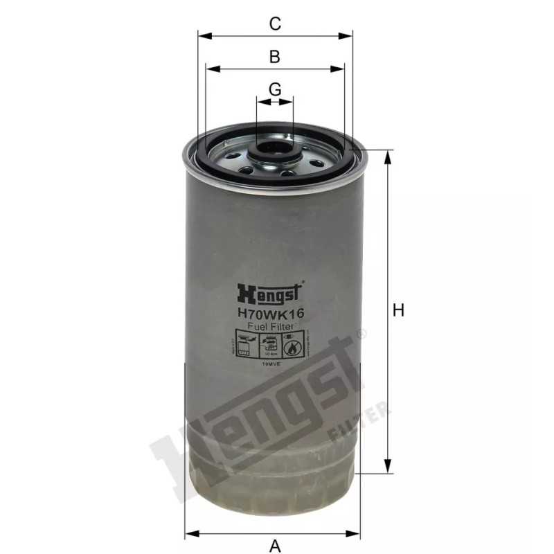 H70WK16 Hengst kuro filtras