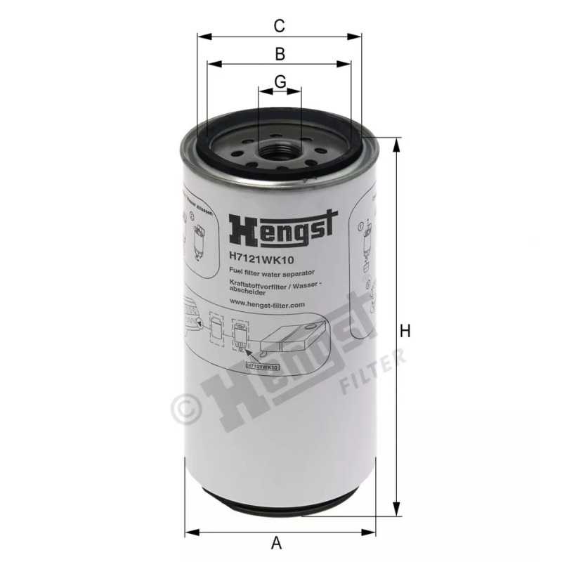 H7121WK10 Hengst kuro filtras