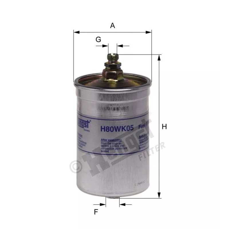 H80WK05 Hengst kuro filtras