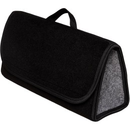 Automobilio bagažinės organizatoriaus krepšys - MAX-MAT (horizontalus) - juodas (su pelenų pilkumo šonais - juoda juosta)