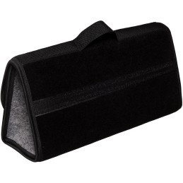 Automobilio bagažinės organizatoriaus krepšys - MAX-MAT (horizontalus) - juodas (su pelenų pilkumo šonais - juoda juosta)