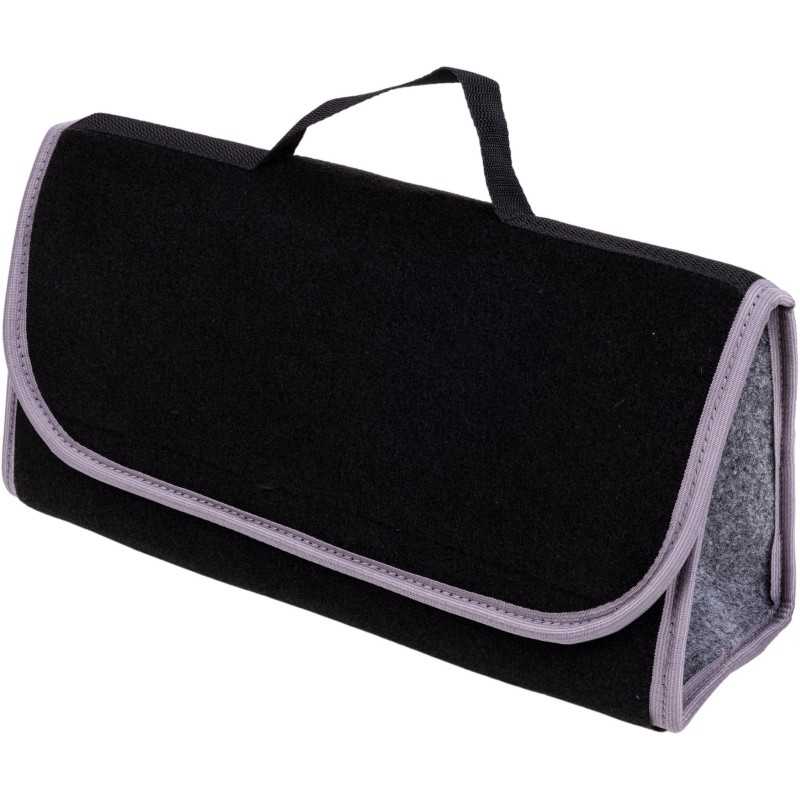 Automobilio bagažinės organizatoriaus krepšys - MAX-MAT (horizontalus) - juodas (su pelenų pilkumo šonais)