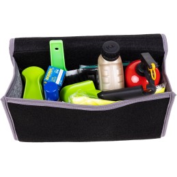 Automobilio bagažinės organizatoriaus krepšys - MAX-MAT (horizontalus) - juodas (su pelenų pilkumo šonais)