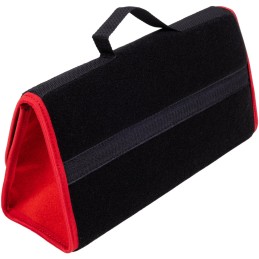 Automobilio bagažinės organizatoriaus krepšys - MAX-MAT (horizontalus) - juodas (su raudonais šonais)