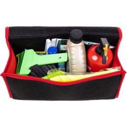 Automobilio bagažinės organizatoriaus krepšys - MAX-MAT (horizontalus) - juodas (su raudonais šonais)