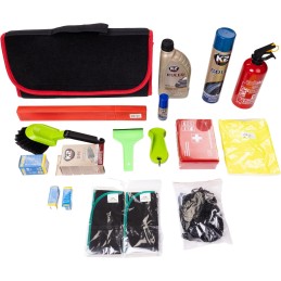 Automobilio bagažinės organizatoriaus krepšys - MAX-MAT (horizontalus) - juodas (su raudonais šonais)