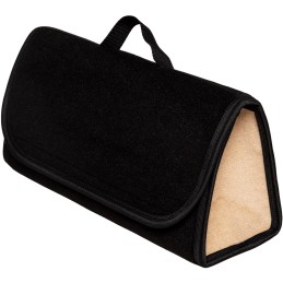 Automobilio bagažinės organizatoriaus krepšys - MAX-MAT (horizontalus) - juodas (su smėlio spalvos šonais - juoda juosta)