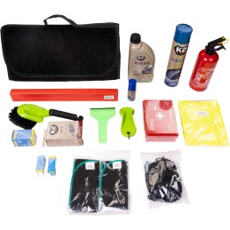 Automobilio bagažinės organizatoriaus krepšys - MAX-MAT (horizontalus) - juodas (su smėlio spalvos šonais - juoda juosta)