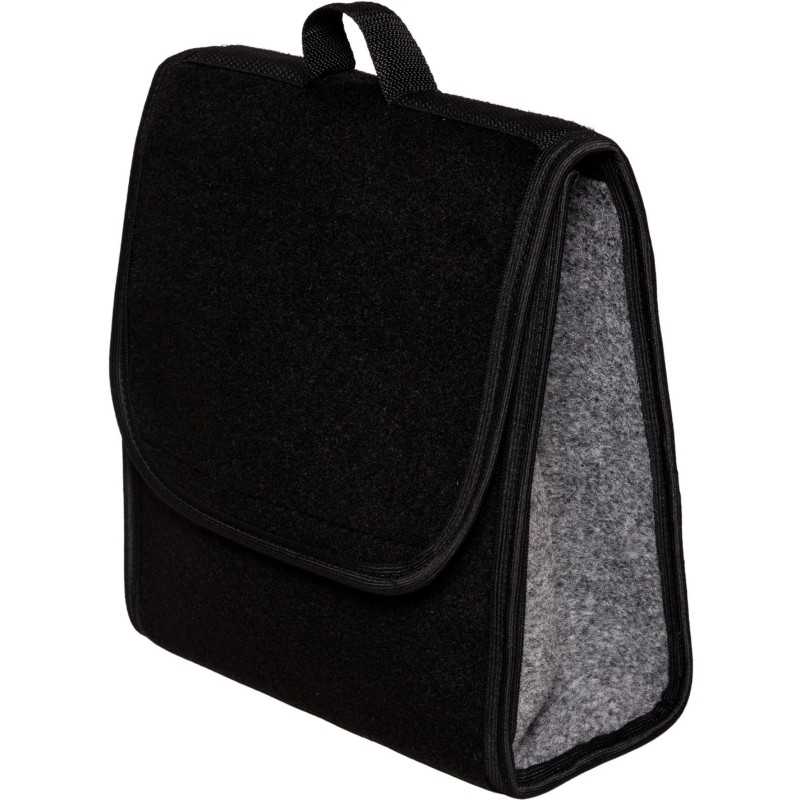 Automobilio bagažinės organizatoriaus krepšys - MAX-MAT (vertikalus) - juodas (su pelenų pilkumo šonais - juoda juosta)