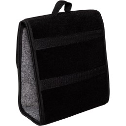 Automobilio bagažinės organizatoriaus krepšys - MAX-MAT (vertikalus) - juodas (su pelenų pilkumo šonais - juoda juosta)