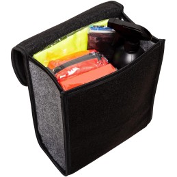 Automobilio bagažinės organizatoriaus krepšys - MAX-MAT (vertikalus) - juodas (su pelenų pilkumo šonais - juoda juosta)