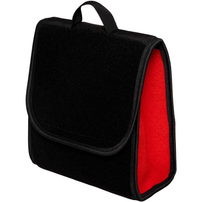 Automobilio bagažinės organizatoriaus krepšys - MAX-MAT (vertikalus) - juodas (su raudonais šonais - juoda juosta)