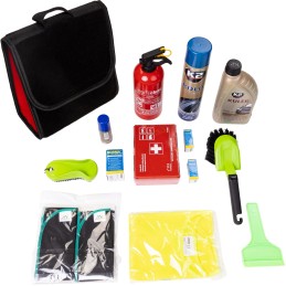 Automobilio bagažinės organizatoriaus krepšys - MAX-MAT (vertikalus) - juodas (su raudonais šonais - juoda juosta)