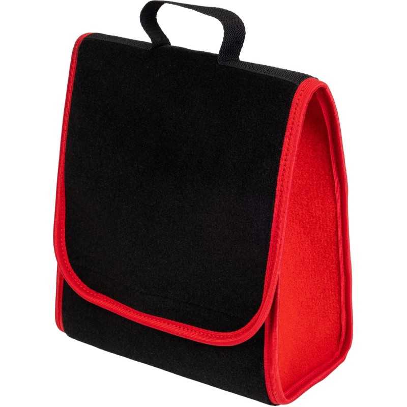 Automobilio bagažinės organizatoriaus krepšys - MAX-MAT (vertikalus) - juodas (su raudonais šonais)