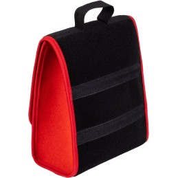 Automobilio bagažinės organizatoriaus krepšys - MAX-MAT (vertikalus) - juodas (su raudonais šonais)