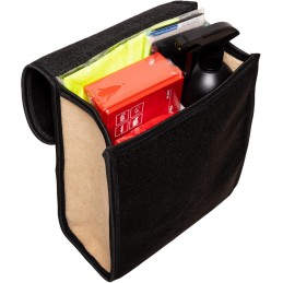 Automobilio bagažinės organizatoriaus krepšys - MAX-MAT (vertikalus) - juodas (su smėlio spalvos šonais - juoda juosta)