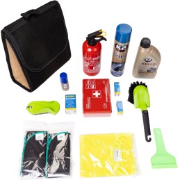 Automobilio bagažinės organizatoriaus krepšys - MAX-MAT (vertikalus) - juodas (su smėlio spalvos šonais - juoda juosta)