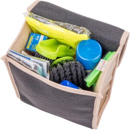 Automobilio bagažinės organizatoriaus krepšys - MAX-MAT (vertikalus) - juodas (su smėlio spalvos šonais)