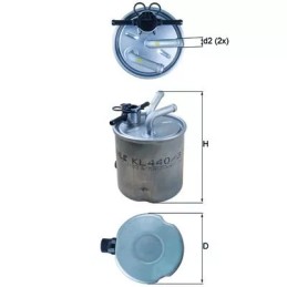 KL440/37 KNECHT kuro filtras