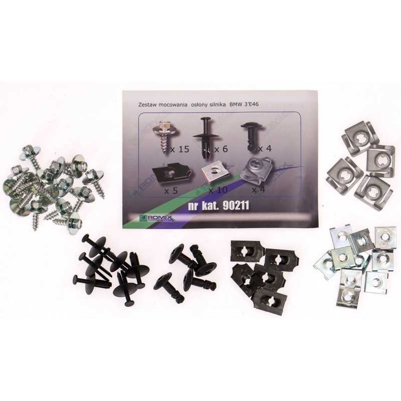 BMW 3 E46 1998-2006 Variklio dangtelio laikikliai ROMIX 90211