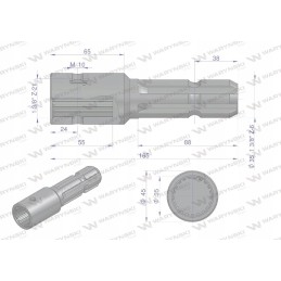 Adapterio sumažinimas su apsaugine anga 1 3 8