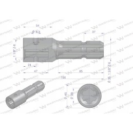 Adapterio sumažinimas su apsaugine anga 1 1 8