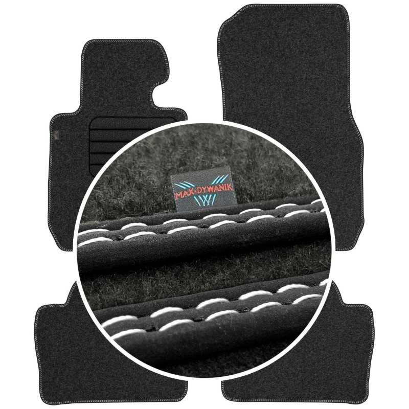 BMW 3 F30 F31 2012-2018 Veliūriniai grindų kilimėliai MAX-DYWANIK