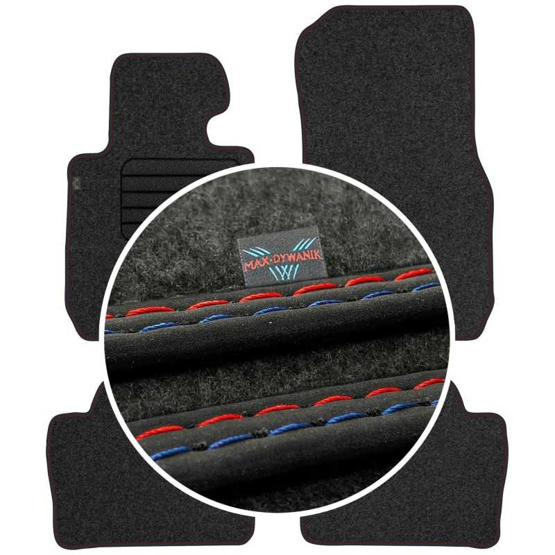BMW 3 F30 F31 2012-2018 Veliūriniai grindų kilimėliai MAX-DYWANIK