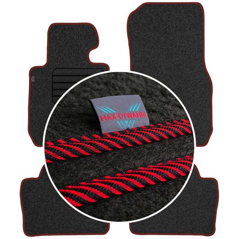 BMW 3 F30 F31 2012-2018 Veliūriniai grindų kilimėliai MAX-DYWANIK