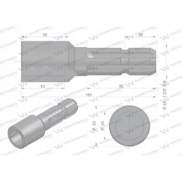Redukcijos adapterio vidinė anga q 35 mm velenui 1 3 8