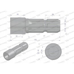 Redukcijos adapterio vidinė anga q 25 mm velenui 1 3 8