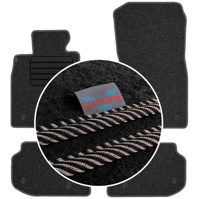 BMW 5 F10 F11 2010-2013 Veliūriniai kilimėliai MAX-MAT