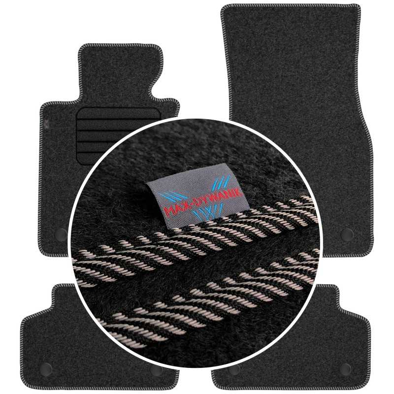 BMW 5 G30 G31 2017- MAX-DYWANIK veliūriniai grindų kilimėliai