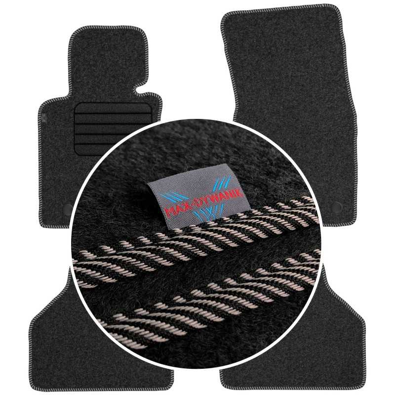 BMW 7 E65 Short 2001-2008 Veliūriniai kilimėliai MAX-MAT