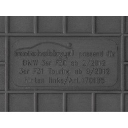 BMW s3 F30 F31 2011- MOTOHOBBY FRONT guminiai kilimėliai 170105/2