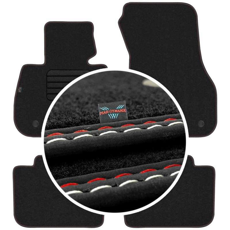 BMW X1 F48 2015- (be atramos kojoms) MAX-DYWANIK veliūriniai kilimėliai