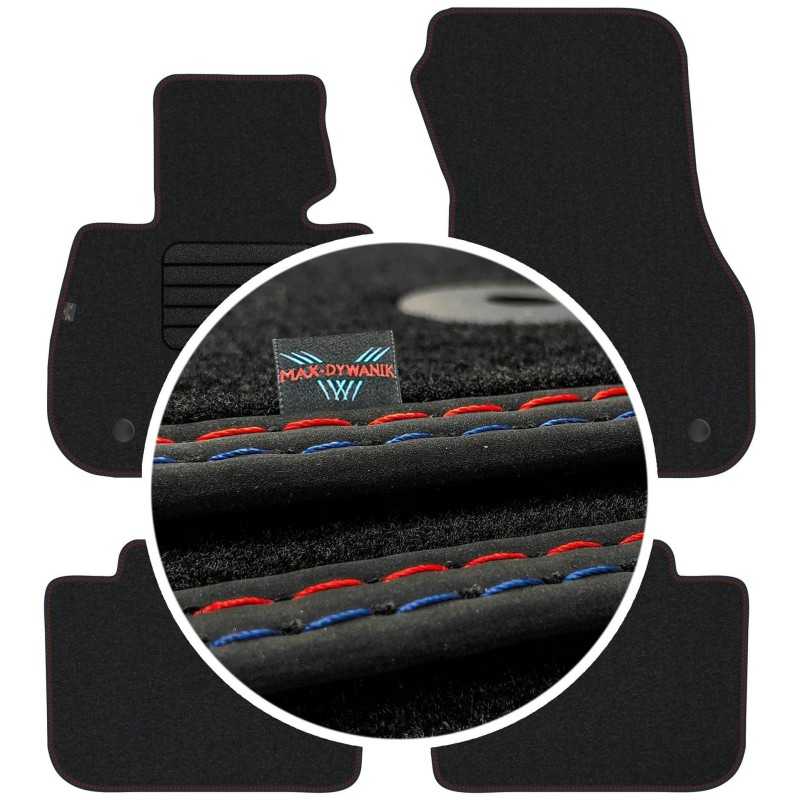 BMW X1 F48 2015- (be atramos kojoms) MAX-DYWANIK veliūriniai kilimėliai