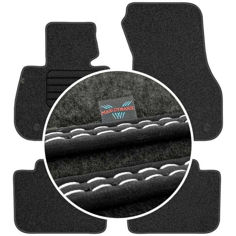BMW X1 F48 2015- (be atramos kojoms) MAX-DYWANIK veliūriniai kilimėliai