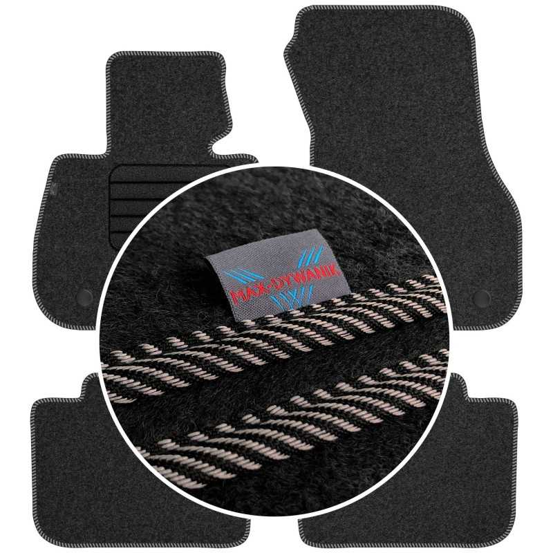 BMW X1 F48 2015- (be atramos kojoms) MAX-DYWANIK veliūriniai kilimėliai