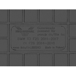 BMW X3 F25 2011-2017 Guminiai kilimėliai MAX-MAT 800243