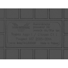 Citroen C1 I 2005-2014 Guminiai kilimėliai MAX-DYWANIK 805109