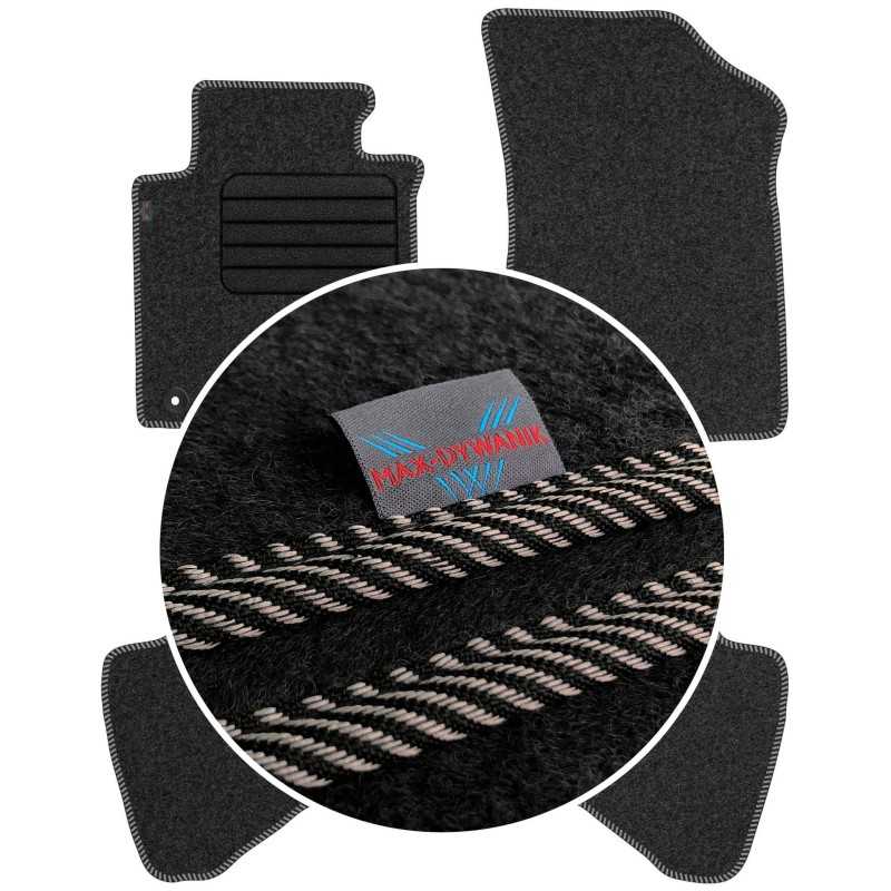 Citroen C1 I 2009-2014 Veliūriniai kilimėliai MAX-DYWANIK