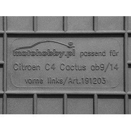 Citroen C4 Cactus 2014- Guminiai kilimėliai MOTOHOBBY 191203