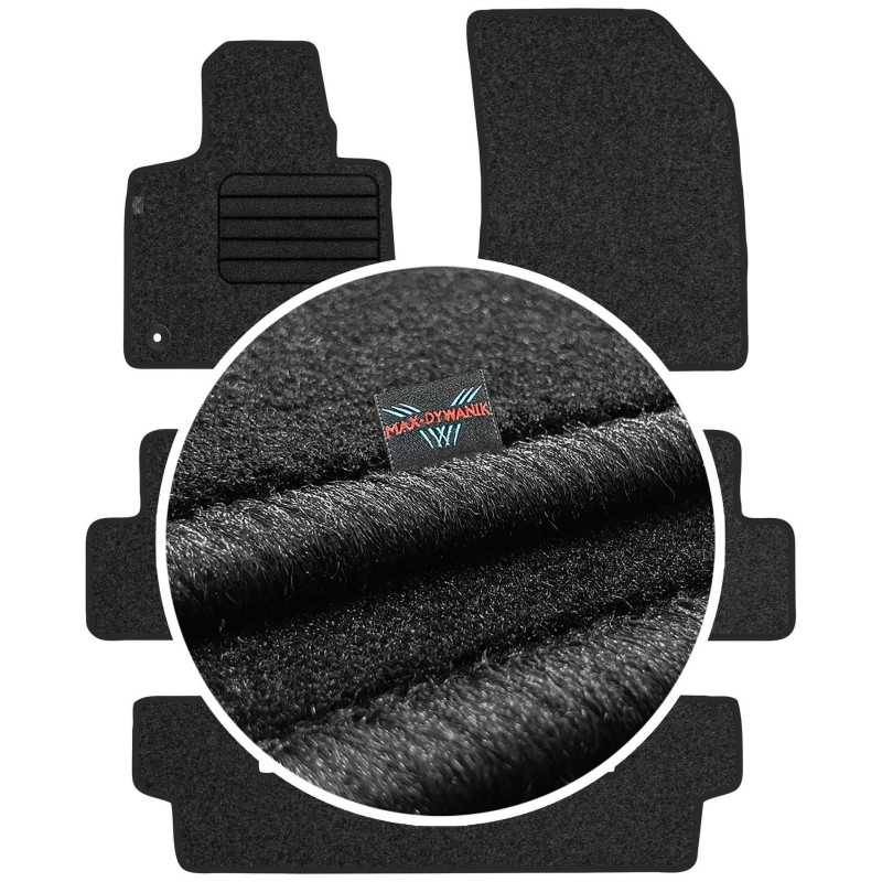 Citroen C4 Grand Picasso II 7 vietų 2013-2019 Veliūriniai kilimėliai MAX-DYWANIK