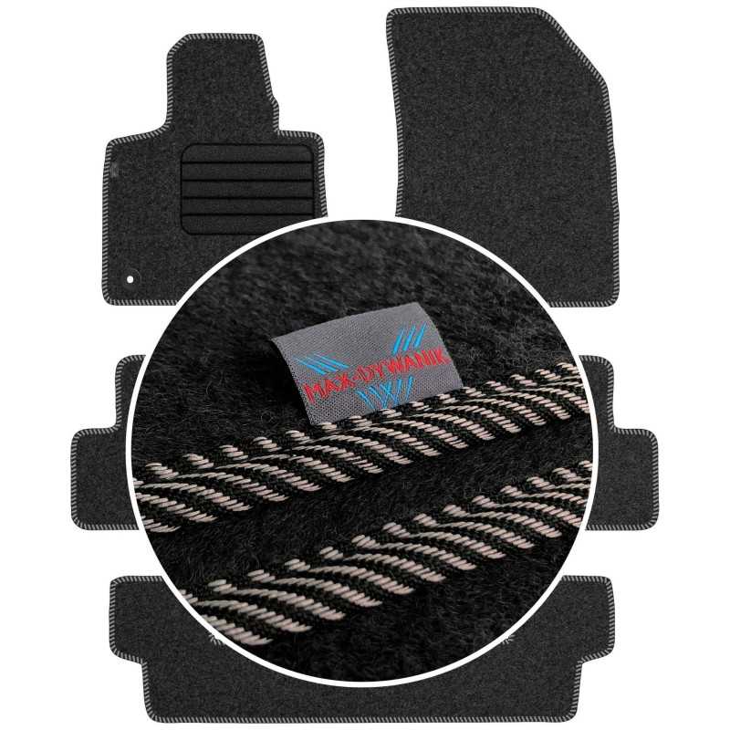 Citroen C4 Grand Picasso II 7 vietų 2013-2019 Veliūriniai kilimėliai MAX-DYWANIK