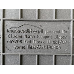 Citroen Nemo 2008-2017 Guminiai kilimėliai MOTOHOBBY FRONT 190305/2